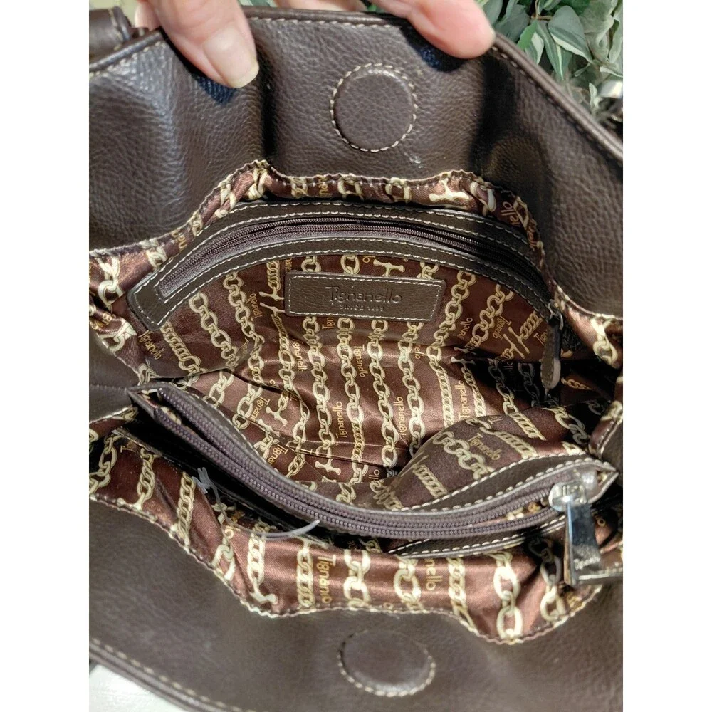 Tiganello Dark Brown Soft Leather Purse Lots of Pockets!